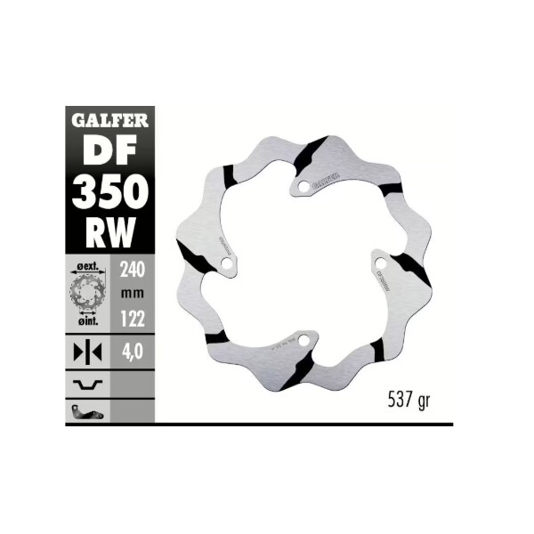 GALFER Bremsscheibe "DF350RW" RMZ250/450 18- hinten