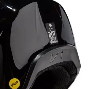 Fox V1 Solid Helm Schwarz