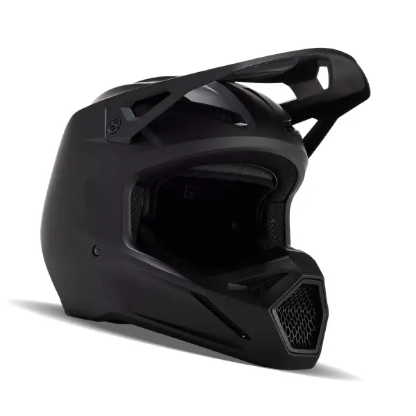 Fox V1 Solid Helm Matt Schwarz