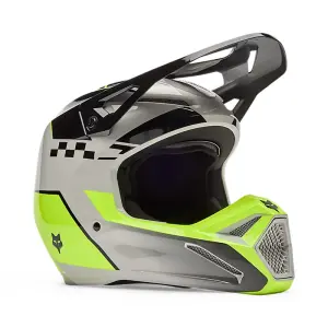 Fox Helm V1 Collect Kinder Grau/Gelb