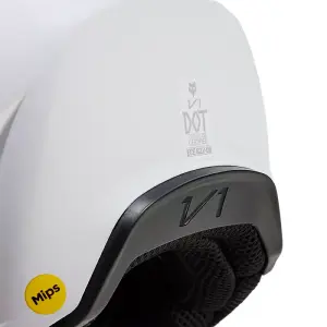 Fox V1 Solid Helm Kinder Matt Weiß