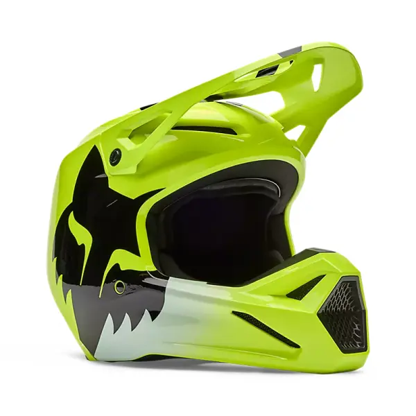 Fox V1 Shield Helm Kinder Gelb