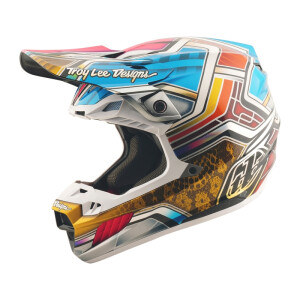 TROY LEE DESIGNS SE5 Carbon Lowrider Helm – Grau/Bunt