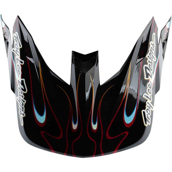 TROY LEE DESIGNS SE5 Carbon Helmschirm Torched - Schwarz/Rot