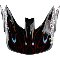 TROY LEE DESIGNS SE5 Carbon Helmschirm Torched - Schwarz/Rot
