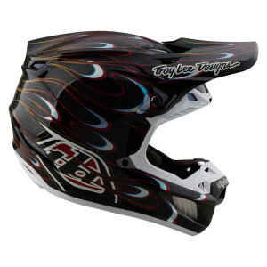 TROY LEE DESIGNS SE5 Carbon Torched Helm – Schwarz/Rot