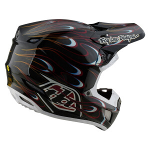 TROY LEE DESIGNS SE5 Carbon Torched Helm – Schwarz/Rot