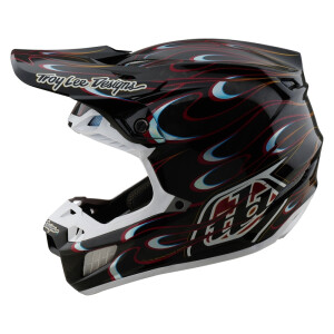 TROY LEE DESIGNS SE5 Carbon Torched Helm – Schwarz/Rot