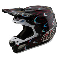 TROY LEE DESIGNS SE5 Carbon Torched Helm – Schwarz/Rot