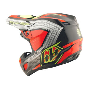 TROY LEE DESIGNS SE5 Composite Stripes Helm – Schwarz/Infra Red