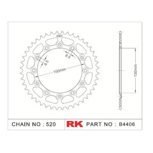 RK Kettenrad "4406" 520 Teilung - Yamaha...