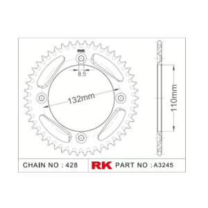 RK Kettenrad "A3245" 428 Teilung -...