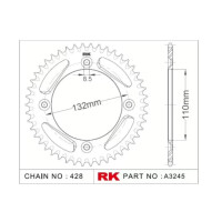 RK Kettenrad "A3245" 428 Teilung - MC85/TC85/SX85 Stahl