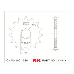 RK Antriebsritzel "4019" 520 Teilung...