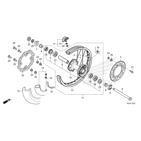 F-19-20 Hinterrad CRF 250 Bj 2026