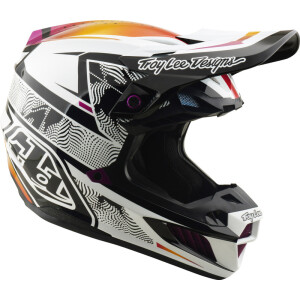 TROY LEE DESIGNS SE5 Composite Mips Helm - Lined Up Schwarz