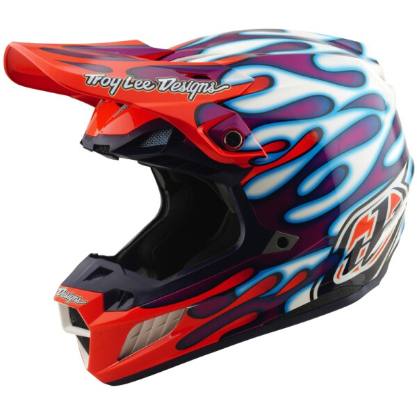 TROY LEE DESIGNS SE5 Composite Mips Helm - Overspray Violett/Weiß