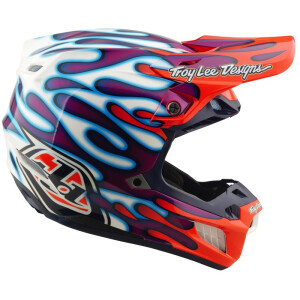 TROY LEE DESIGNS SE5 Composite Mips Helm - Overspray Violett/Weiß