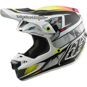 TROY LEE DESIGNS SE5 Carbon Mips Helm - Lined Up Weiß