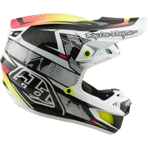 TROY LEE DESIGNS SE5 Carbon Mips Helm - Lined Up Weiß