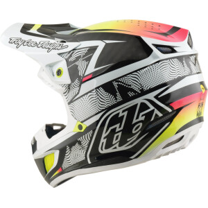 TROY LEE DESIGNS SE5 Carbon Mips Helm - Lined Up Weiß