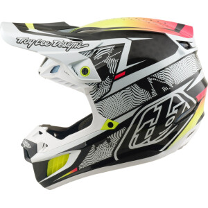 TROY LEE DESIGNS SE5 Carbon Mips Helm - Lined Up Weiß