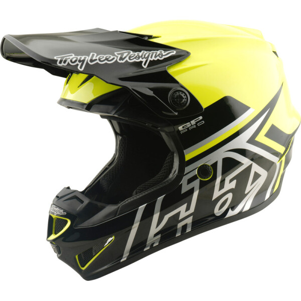 TROY LEE DESIGNS GP Pro Mips Kinderhelm - Mono Flo Gelb