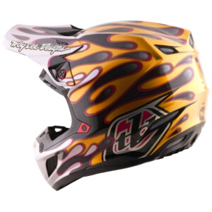 TROY LEE DESIGNS SE5 Carbon Mips Helm - Overspray Schwarz/Gold