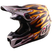 TROY LEE DESIGNS SE5 Carbon Mips Helm - Overspray Schwarz/Gold
