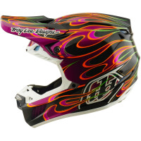 TROY LEE DESIGNS SE5 Carbon Mips Helm - Torched Schwarz/Violett