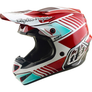 TROY LEE DESIGNS GP Pro Mips Helm - Segment Rot/Weiß
