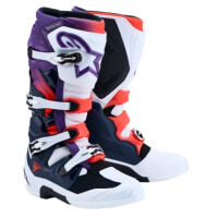Alpinestars TECH 7 Blau, Weiß, Lila, Fluoreszierend Rot