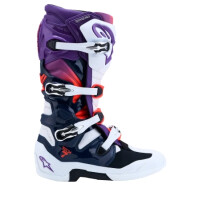 Alpinestars TECH 7 Blau, Weiß, Lila, Fluoreszierend Rot