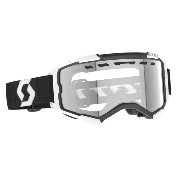 SCOTT Fury Enduro Goggle - Black/White Clear S0 Lens
