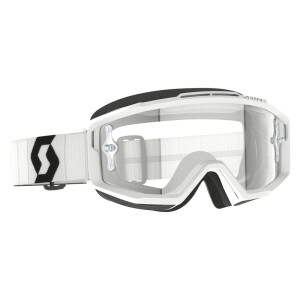 SCOTT Split OTG Goggle - White/Black Clear Works Lens