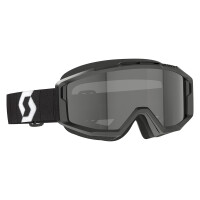 SCOTT Split OTG Sand Dust Goggle - Black/White Dark Grey Lens