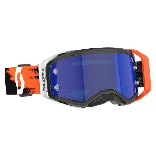 SCOTT Prospect 2.0 AMP Chrome Goggle - Black/Neon Orange Blue Chrome Works Lens
