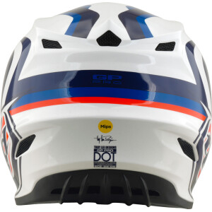TROY LEE DESIGNS GP Pro Mips Helm Slides - Weiß/Blau