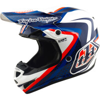 TROY LEE DESIGNS GP Pro Mips Helm Slides - Weiß/Blau