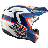 TROY LEE DESIGNS GP Pro Mips Helm Slides - Weiß/Blau