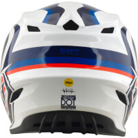 TROY LEE DESIGNS GP Pro Mips Helm Slides - Weiß/Blau