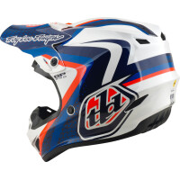 TROY LEE DESIGNS GP Pro Mips Helm Slides - Weiß/Blau