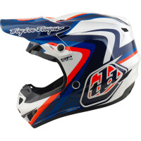 TROY LEE DESIGNS GP Pro Mips Helm Slides - Weiß/Blau