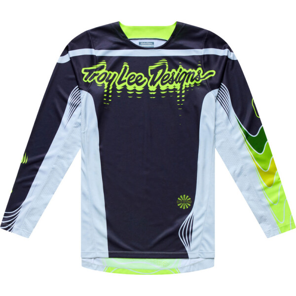 TROY LEE DESIGNS GP Pro Trikot Stagger - Gunmetal/Neo Yellow