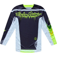 TROY LEE DESIGNS GP Pro Trikot Stagger - Gunmetal/Neo Yellow