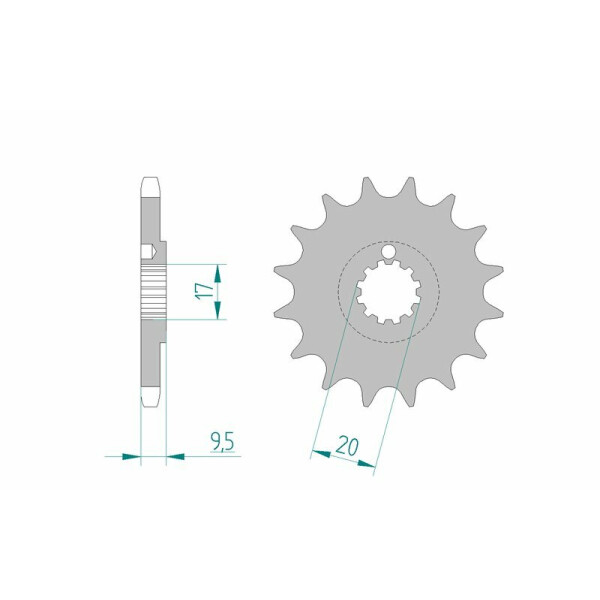 Stahl Standard Ritzel vorne - 428 12T SX/TC/MC 85 -2027
