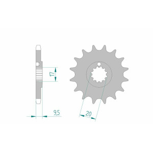 Stahl Standard Ritzel vorne - 428 12T SX/TC/MC 85 -2027