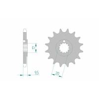 Stahl Standard Ritzel vorne - 428 12T SX/TC/MC 85 -2027