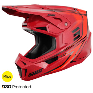 SHOT RACEGEAR Crosshelm "Lite Glory"  rot /...