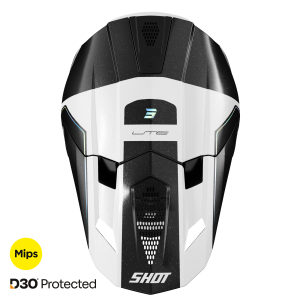 SHOT RACEGEAR Crosshelm "Lite S10" weiß / schwarz